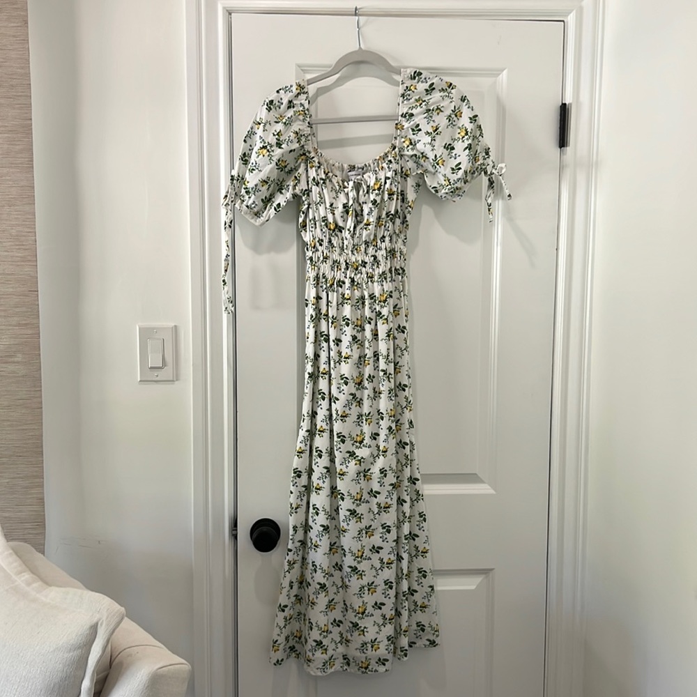 Faithfull the Brand Flora Midi Dress Bendita Floral Sz4